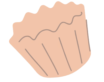 Animated cupcake on the background