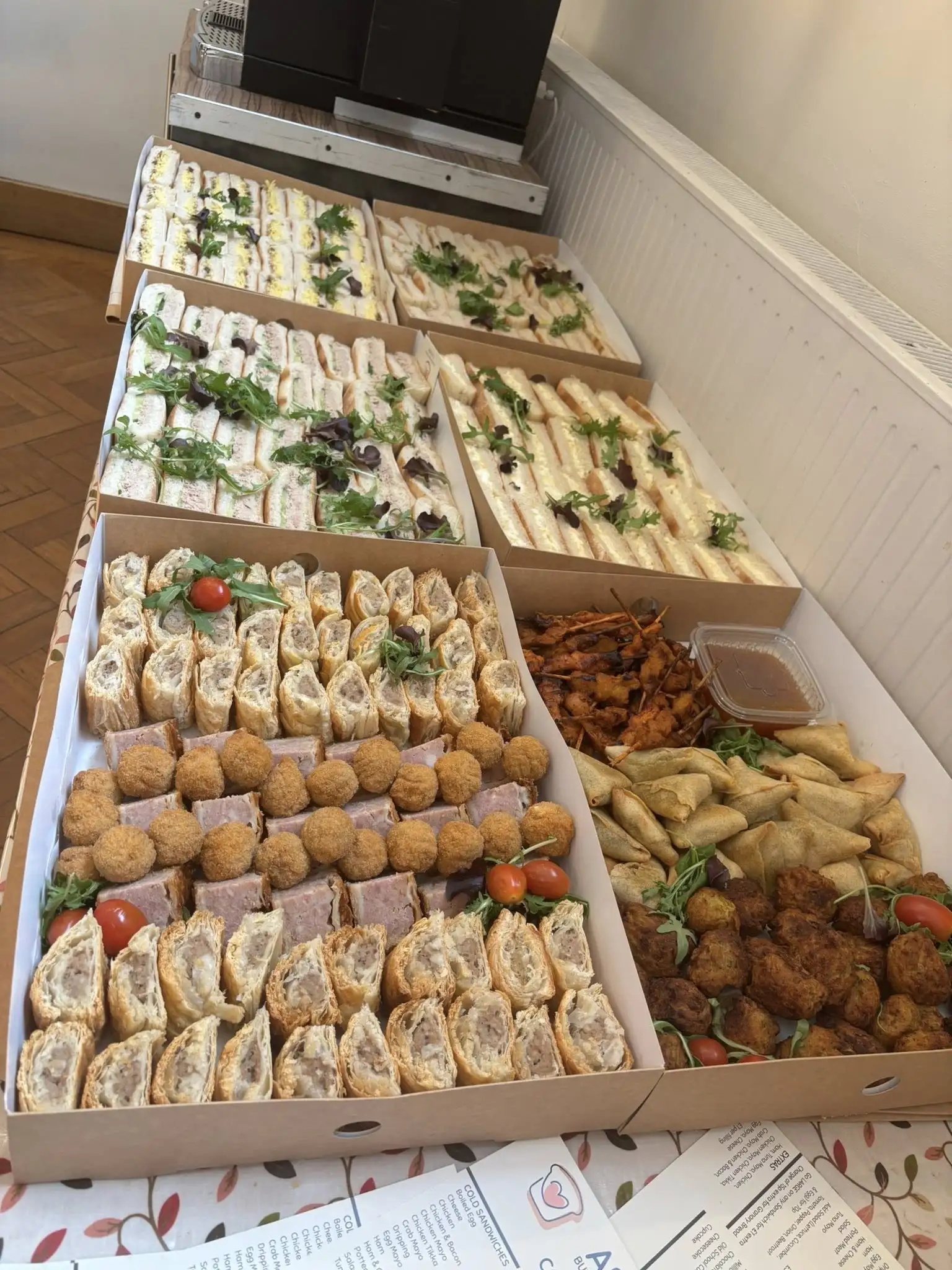 A buffet prepared by Adele's